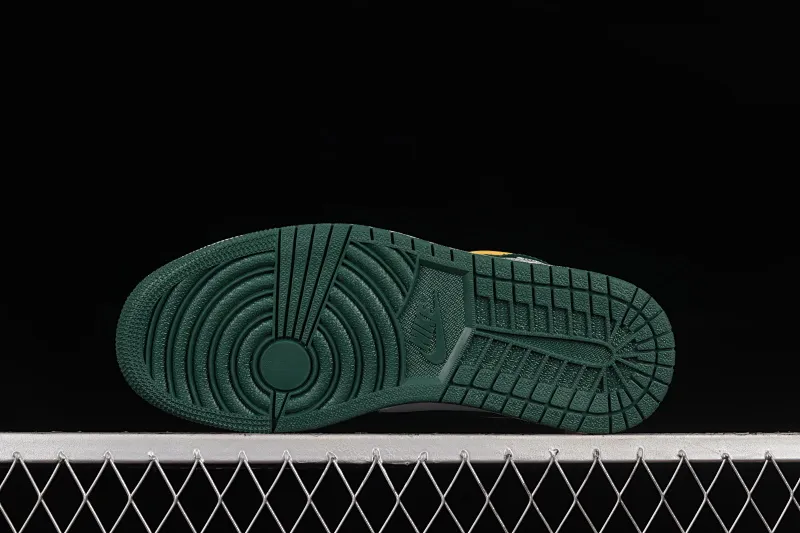 All categories Air Jordan Jordan series basketball shoes Air Jordan 1 Mid G version pure original Air Jordan 1 Mid "Green Yellow" AJ Joe 1 white green yellow Seattle Supersonics 554724-371